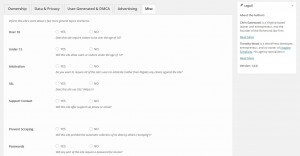 Legull Private Policy and Terms of Service Generator Plugin Screenshot 5
