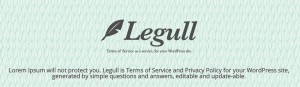 Legull - Terms of Service as a service, for your WordPress site.