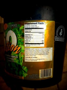 Ultimate Nutrition ISO SENSATION 93 Supplement Nutrition Facts